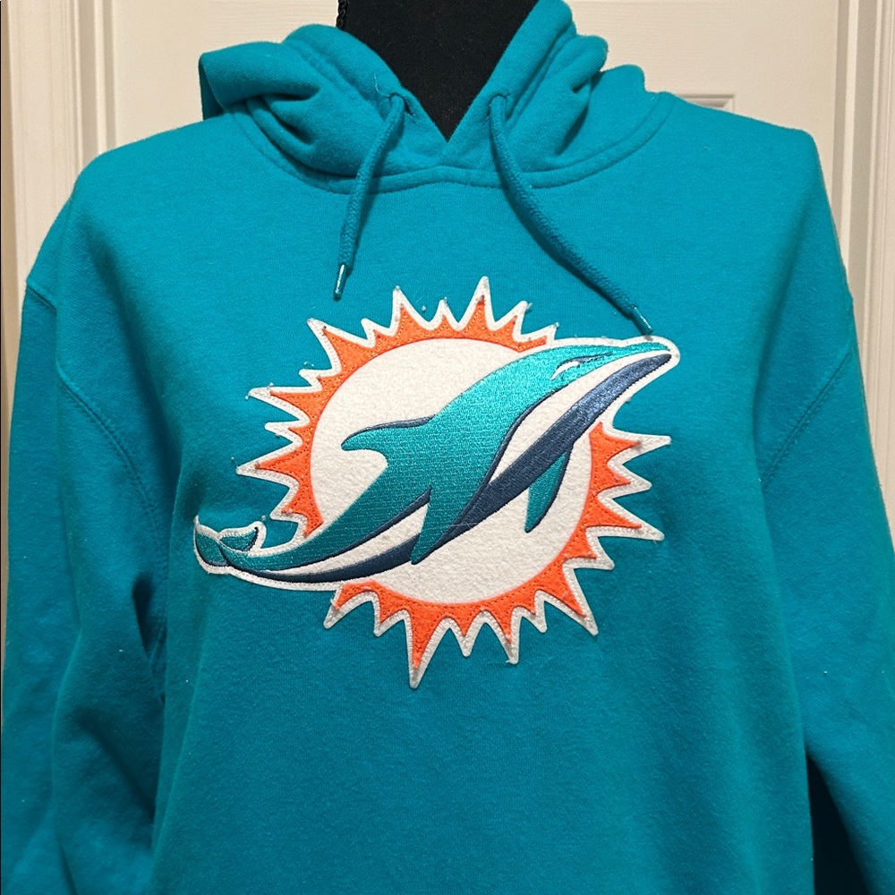 NFL Team Apparel Teal Miami Dolphins Hoodie - Picture 2 of 6